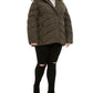 Madden Girl Junior's Plus Faux Fur Trim Hooded Puffer Coat Green Size 3X