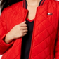Tommy Hilfiger Women's Sport Quilted Bomber Jacket Red Size Small