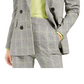 Bar III Women's Plaid Double Breasted Blazer Gray Size X-Small