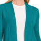 JM Collection Women's Open Front Cardigan Teal Size Small
