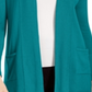 JM Collection Women's Open Front Cardigan Teal Size Small