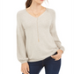 Style & Co Women's Bishop Sleeve Tunic Sweater Brown Size XX-Large