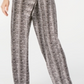 NY Collection Women's Printed Puff Sleeve Jumpsuit Black Size Petite XL
