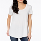 Maison Jules Women's Short Sleeve Crew Neck T-Shirt Top White Size X-Small