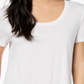 Maison Jules Women's Short Sleeve Crew Neck T-Shirt Top White Size X-Small