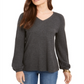 Style & Co Women's Bishop Sleeve Tunic Sweater Gray Size 2XL