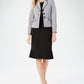 Le Suit Women's Three Button Petal Collar Skirt Suit Black Size 14