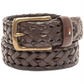 Tommy Hilfiger Men's Faux Leather Braided Casual Belt Brown Size Small