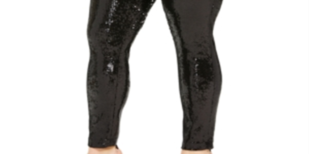 INC International Concepts Women's Plus Sequin Pull-on Pants Black Size 3X