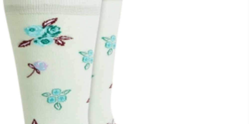 Bar III Women's Socks Green Size 10-13