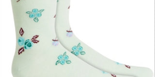 Bar III Women's Socks Green Size 10-13