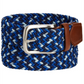 Club Room Men's Woven Faux Leather Trim Braided Belt Blue Size Small