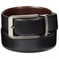 Perry Ellis Men's Tone Matte and Shine Buckle Reversible Belt Black Size 42
