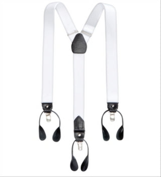 Club Room Men's Business Office Y Shape Suspenders White Size Regular