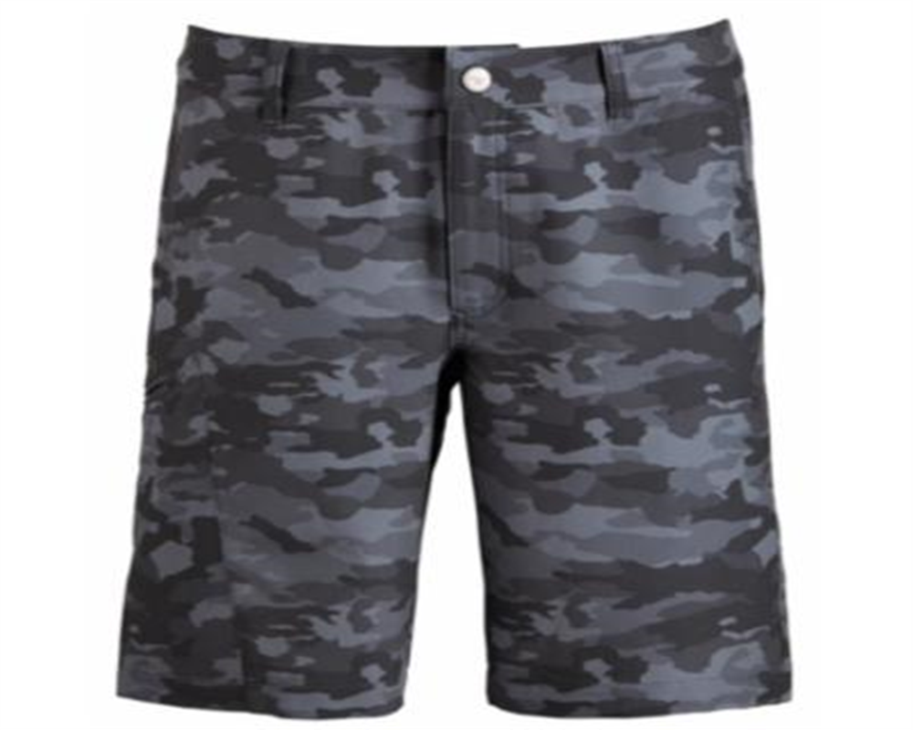 Hi-Tech Men's Stretch Camoflauge Print Dri Tec Hybrid Shorts Gray Size 38