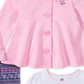 Kids Headquarters Toddler Girls 3-Pc. Fleece Jacket Love Top & Printed Leggings Set Pink Size 3T