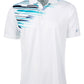 Attack Life By Greg Norman Men's Short Sleeve Polo Shoulder Print Shirt White Size Small