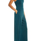 SEQUIN HEARTS Women's Spaghetti Strap Jewel Neck Jumpsuit Juniors Green Size 5