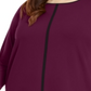Alfani Women's Contrast Stripe Tunic Wine Size 3X