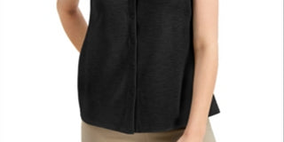Alfani Women's Sleeveless Blouse Black Size Large