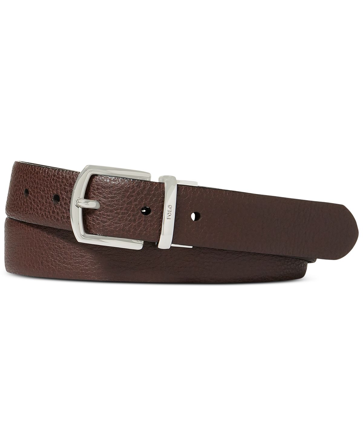 Polo Ralph Lauren Men's Reversible Pebble Leather Belt Brown Size 32