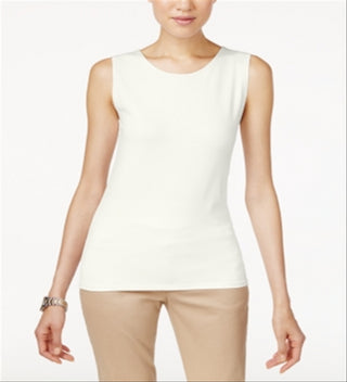 Alfani Women's High Neck Tank Top White Size Petite Small