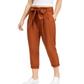 Indigo Rein Women's Super High Rise Cuffed Paperbag Pants Brown Size X-Large