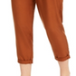 Indigo Rein Women's Super High Rise Cuffed Paperbag Pants Brown Size X-Large