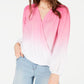 INC International Concepts Women's Ombre Surplice Top Pink Size Petite S/M
