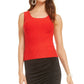 Bar III Women's Scoop-Neck Sweater Tank Top Red Size XL