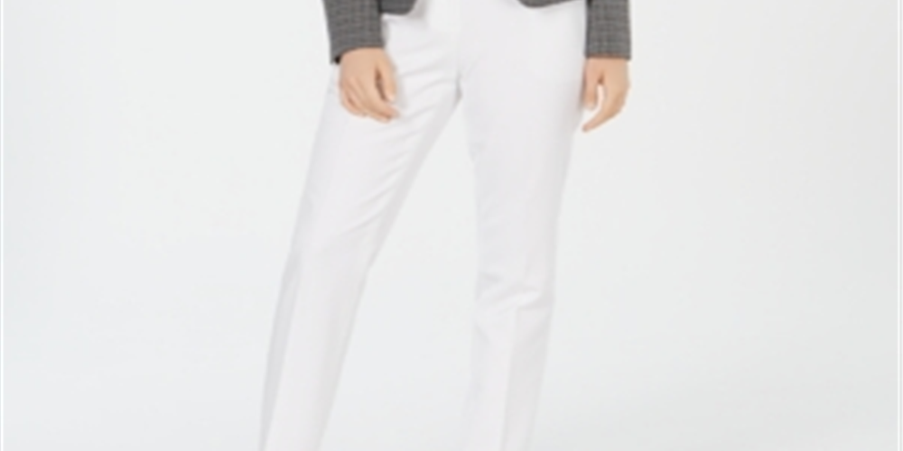 Le Suit Women's Shawl lapel Printed Blazer Formal Jacket Gray Size 12