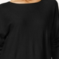 INC International Concepts Women's Shirttail Sweater Black Size Large