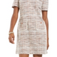 Connected Women's Tweed Pocket Detail Dress Beige Size 16