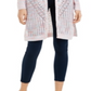 Hooked Up By IOT Junior's Pointelle Cardigan Pink Size Medium