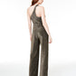 City Studios Junior's One Shoulder Jumpsuit Gold  Size 3