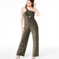 City Studios Junior's One Shoulder Jumpsuit Gold  Size 3