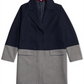 Tommy Hilfiger Girl's Adaptive Color Block Wool Coat Grey Size XS