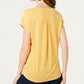 Style & Co Women's Graphic Print T-Shirt Yellow Size Petite S