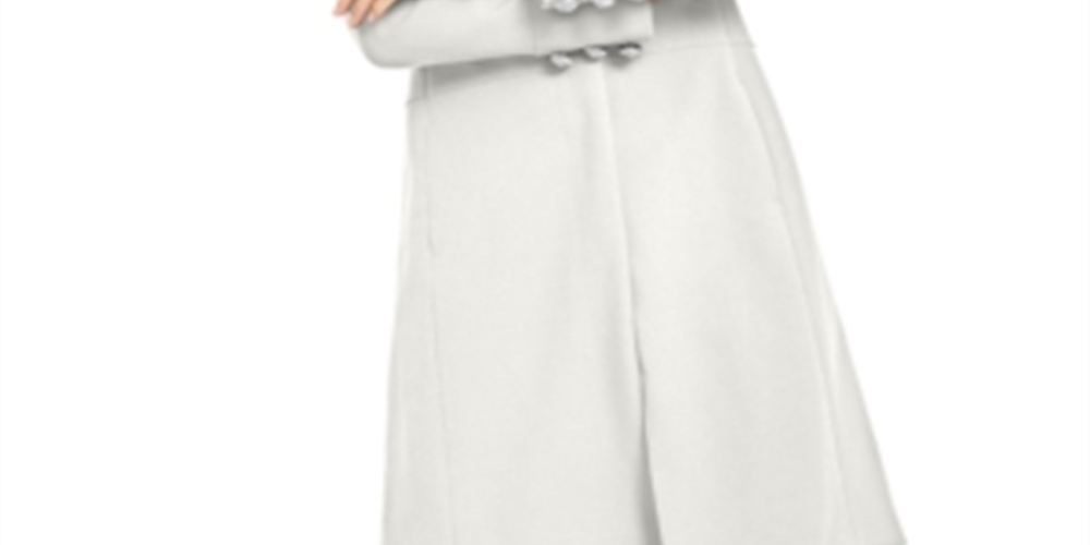 INC International Concepts Women's Solid Long Sleeve Open Cardigan Sweater White Size Medium