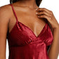 INC International Concepts Women's Ribbed Velvet Top & Pajama Shorts Set Wine Size M