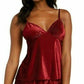 INC International Concepts Women's Ribbed Velvet Top & Pajama Shorts Set Wine Size M