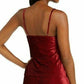 INC International Concepts Women's Ribbed Velvet Top & Pajama Shorts Set Wine Size M