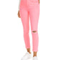 Tinseltown Junior's Neon Wash Skinny Jeans Pink Size 9