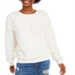 Crave Fame Juniors' Faux-Fur Sweatshirt White Size LARGE