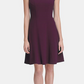 Tommy Hilfiger Women's Scuba Fit & Flare Dress Purple Size 12P