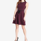 Tommy Hilfiger Women's Scuba Fit & Flare Dress Purple Size 12P