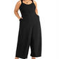 Rachel Roy Women's Demetria Jumpsuit Wide Leg Solid Black Size 16W