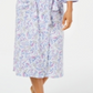 Charter Club Women's Printed Cotton Long Knit Robe White Size XS
