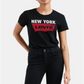 Levi's Women's Tee Shirts New 'New York' Batwing Logo Perfect Crewneck Tee Black Size M