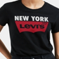 Levi's Women's Tee Shirts New 'New York' Batwing Logo Perfect Crewneck Tee Black Size M